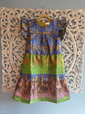 THML Metallic Baby Doll Mini Dress Size Small